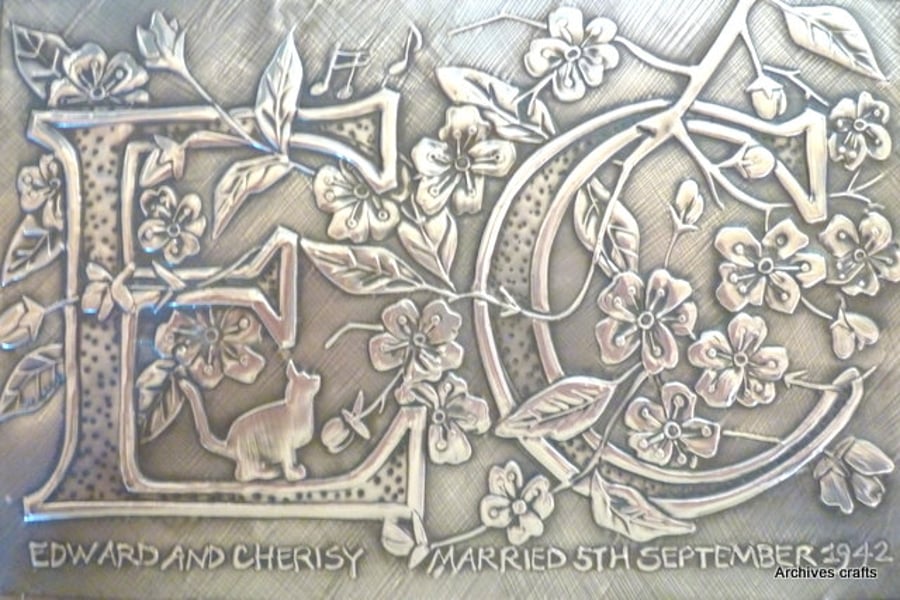 Personalized Wedding Gift. Two initials in pewter.