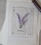 Hand Ribbon embroidered  keepsake blank greetings card - Image 1