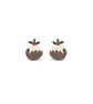 Christmas Pudding Stud Earrings - Handmade - Image 3