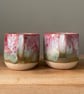 Handmade ceramic mug, pink stoneware cup, 300ml mug - Image 7