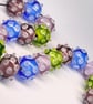 Handmade multicoloured patterned lamp work glass beads - Image 7