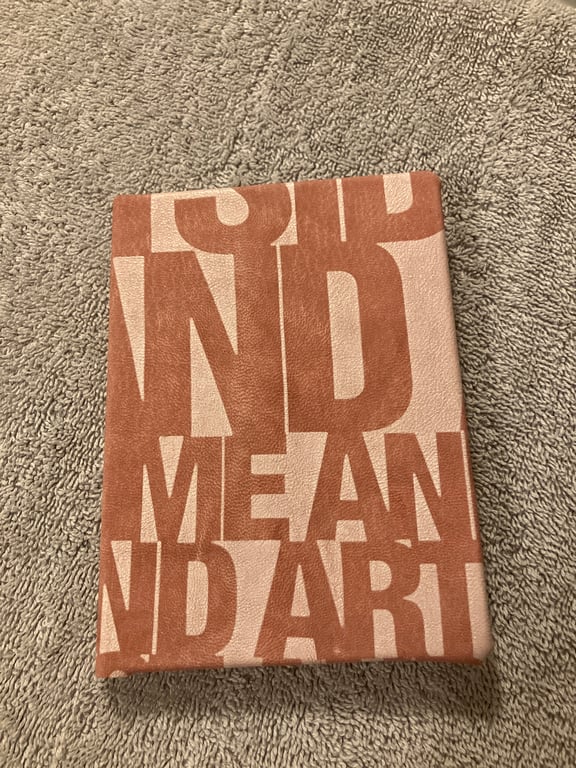 A6: Hardcover - Written Word 2 shades Pink Leatherbound Notebook- FREE SHIPPING