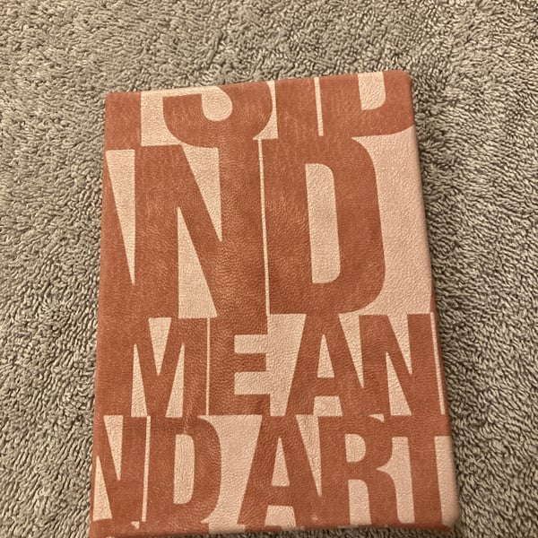 A6: Hardcover - Written Word 2 shades Pink Leatherbound Notebook- FREE SHIPPING