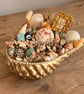 Upcycled Gold Shell Treasure Display Mermaid Coastal Curiosity Décor