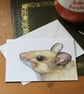 Greetings card - Woodmouse - 4 x 5.75 inches (10.5 x 14.8cm)