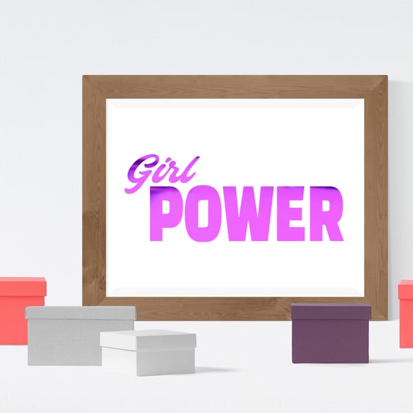 Girl Power Foil Print