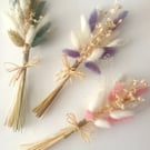 Letterbox Dried Flower Raffia Tied Arrangement Pretty Pinks Lavender Lilac Sage 