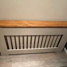 Painted Radiator cover with solid wooden top Small