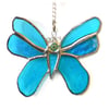 Butterfly Stained Glass Suncatcher Turquoise