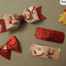 Christmas hair bows & clips