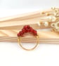 Cluster Ring Set - Red Garnet & White Lustre Rings - Special Occasion   - Image 5