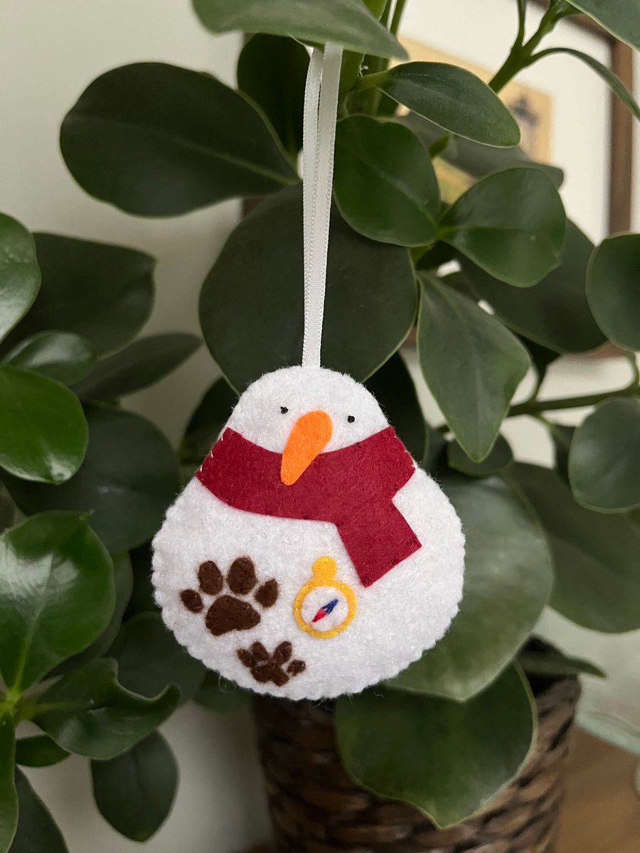 The Adventurous One - Felt Snowman Decoration