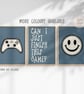 Gaming Prints Set of 3, Fun Wall Art, Gaming Room Decor