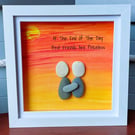 Personalised Best Friends Gift, Best Friend Birthday, Bestie Pebble Art Frame, 
