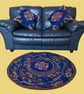 Handmade Jelly Roll Rug - African Print Fabric - Image 2