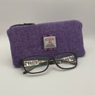 Harris Tweed Zipped Soft Glasses Case Handmade Scottish Wool Pouch