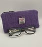 Harris Tweed Zipped Soft Glasses Case Handmade Scottish Wool Pouch