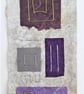 Colourful Combinations Grey Purple Handstitched Geometric Art Pictures - Image 3