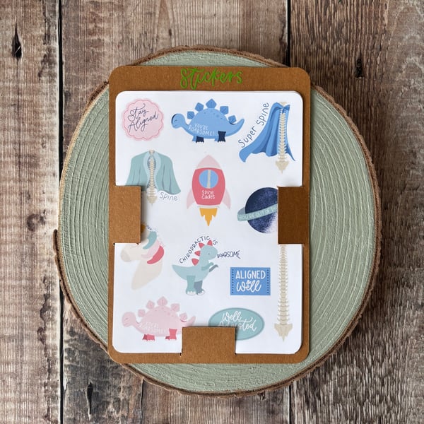 Chiropractic Sticker Sheet, Soft Muted Stickers, Journalling