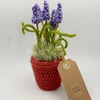 Crochet Grape Hyacinths in a Pot