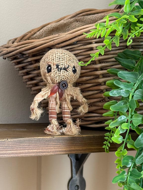Miniature Scarecrow Art Doll 