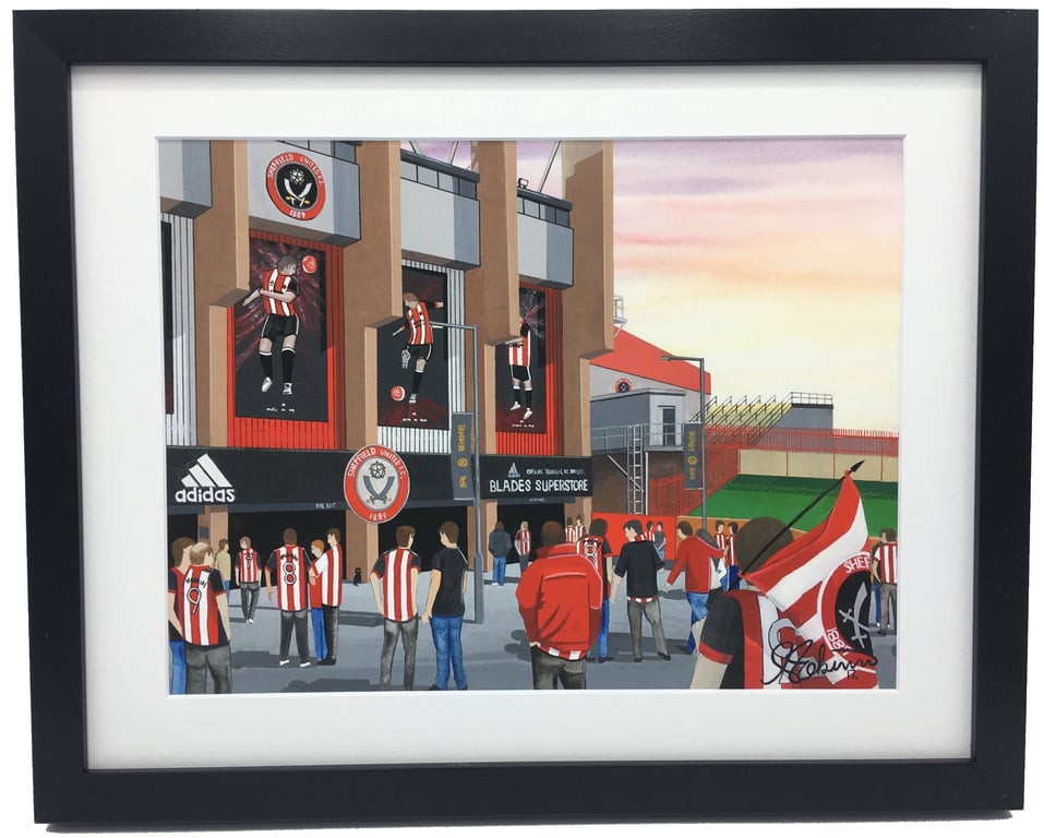 Sheffield U, Framed & Unframed Art Print Utd United Football FC, Stadium Gift
