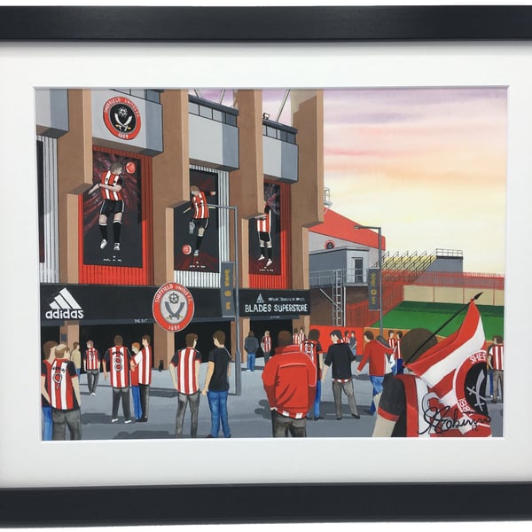 Sheffield U, Framed & Unframed Art Print Utd United Football FC, Stadium Gift