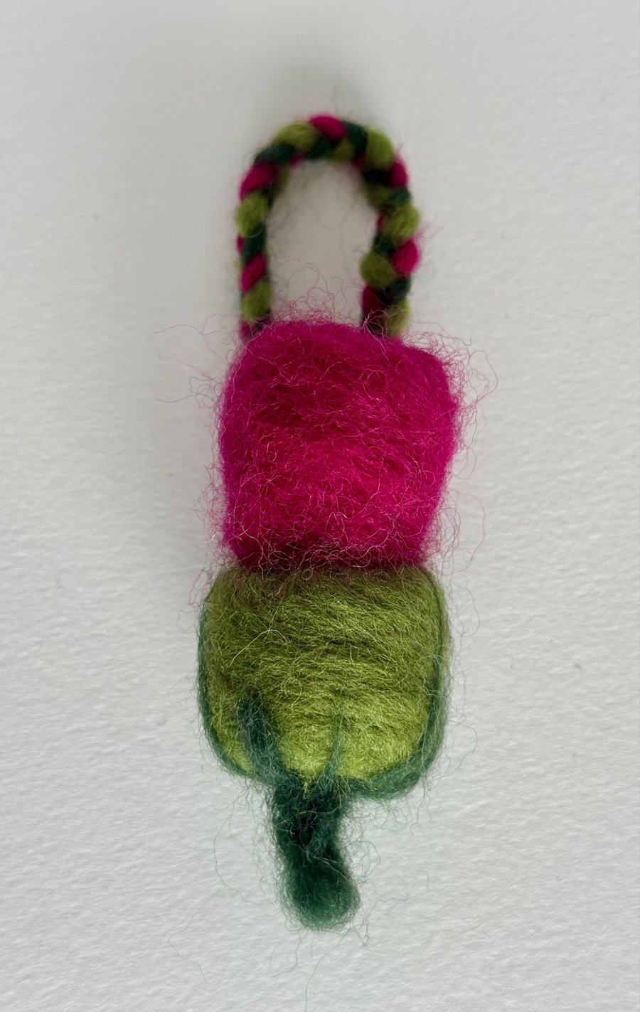 Felted Scottish Thistle Keyring, Bag Charm or Decoration 