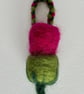 Felted Scottish Thistle Keyring, Bag Charm or Decoration 