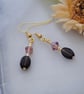 Purple & gold earrings - Image 1