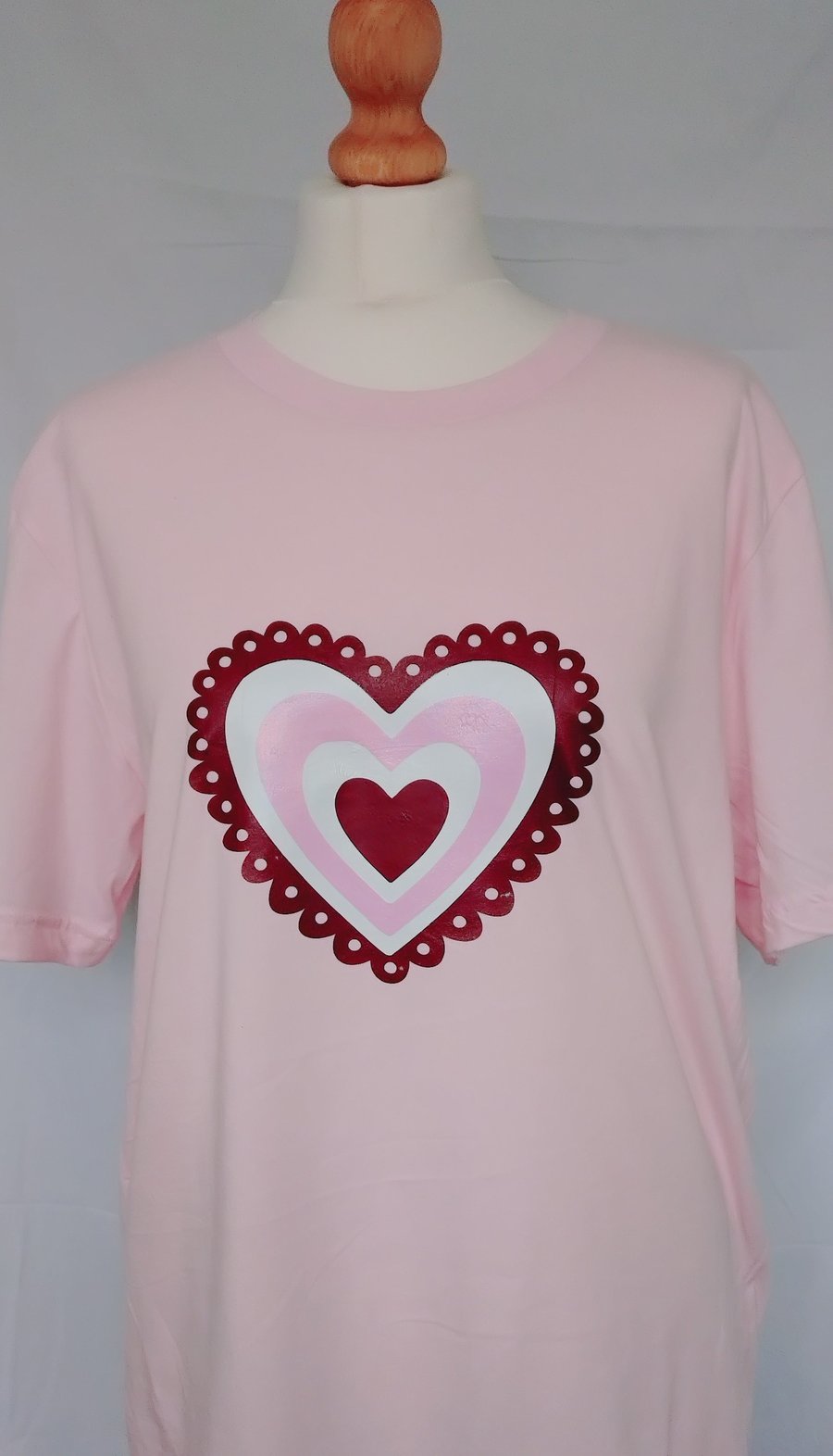 Pink & Maroon Heart T-Shirt