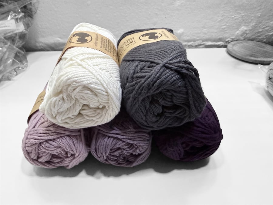 Cotton knitting yarn 5x50g