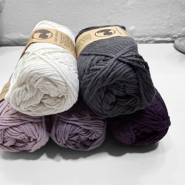 Cotton knitting yarn 5x50g