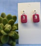 Small Rectangle Drop Earrings - Image 5