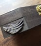Handmade Gothic Coffin Jewellery Box – Bird Skull & Wings - Image 3
