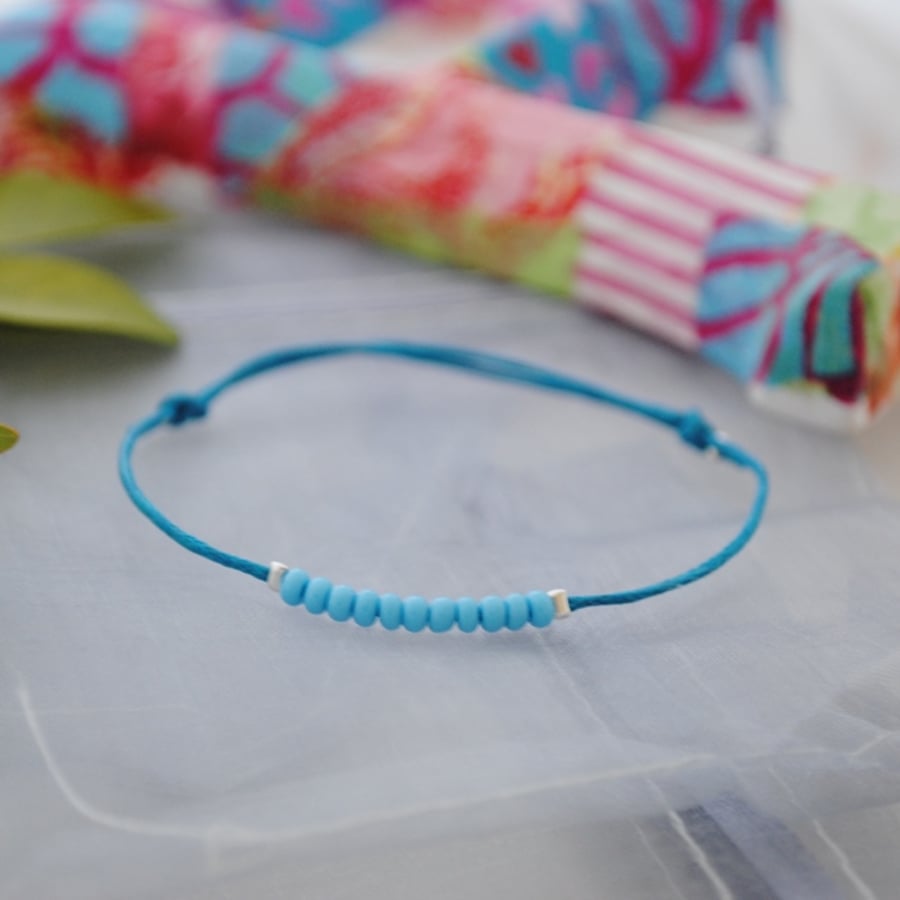 Friendship Bracelet-Turquoise with turquoise beads