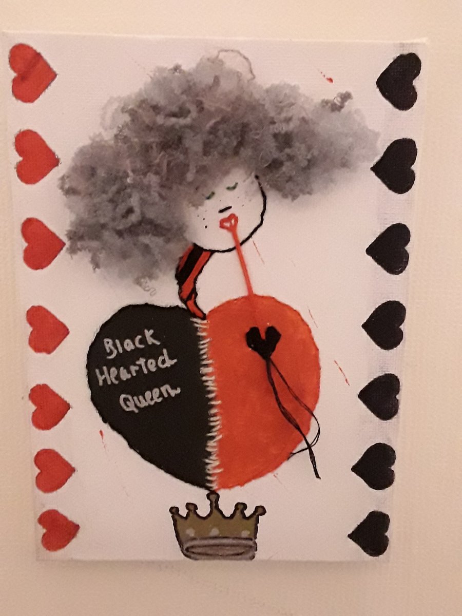 Mixed media small canvas picture 