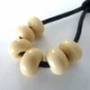 ivory spacer lampwork glass beads
