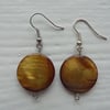 Brown Shell Earrings, Shell Earrings