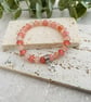 Glass bead charm bracelet