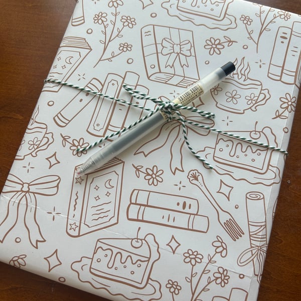 Bookish Coquette Wrapping paper sheet