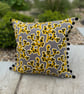Botanical cotton cushion cover with pompoms - Image 2