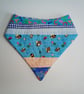 Blue Bandana bib, bib, patchwork bib, quilted bib, reversible bib, baby gift - Image 1
