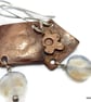 Copper Daisy dangle earrings - Image 4
