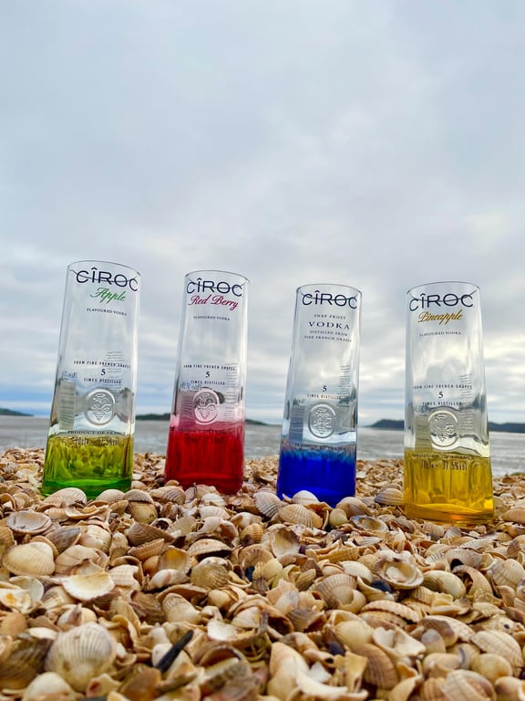 Ciroc Vodka Tall GlassVodka GiftsUpcycled GlasswareGift for herGift for HimHome 
