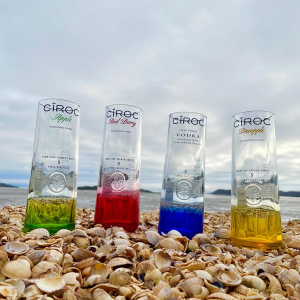 Ciroc Vodka Tall GlassVodka GiftsUpcycled GlasswareGift for herGift for HimHome 