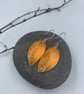 Orange aluminium winter tree earrings - Image 2