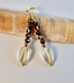 Citrine Earrings With Sparkly Glass - November Birthstone - Handmade In Devon - Image 5