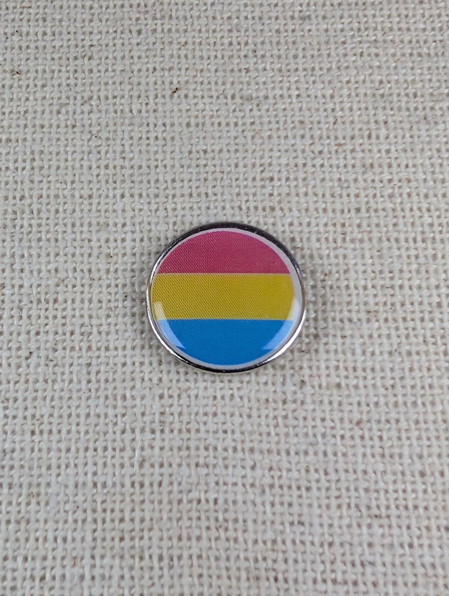 Pansexual Flag Pin - Pride Themed Badge - Large Resin Topped Pin Badge