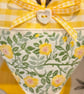 YELLOW BRIAR ROSE HEART DECORATION - with lavender - Image 5
